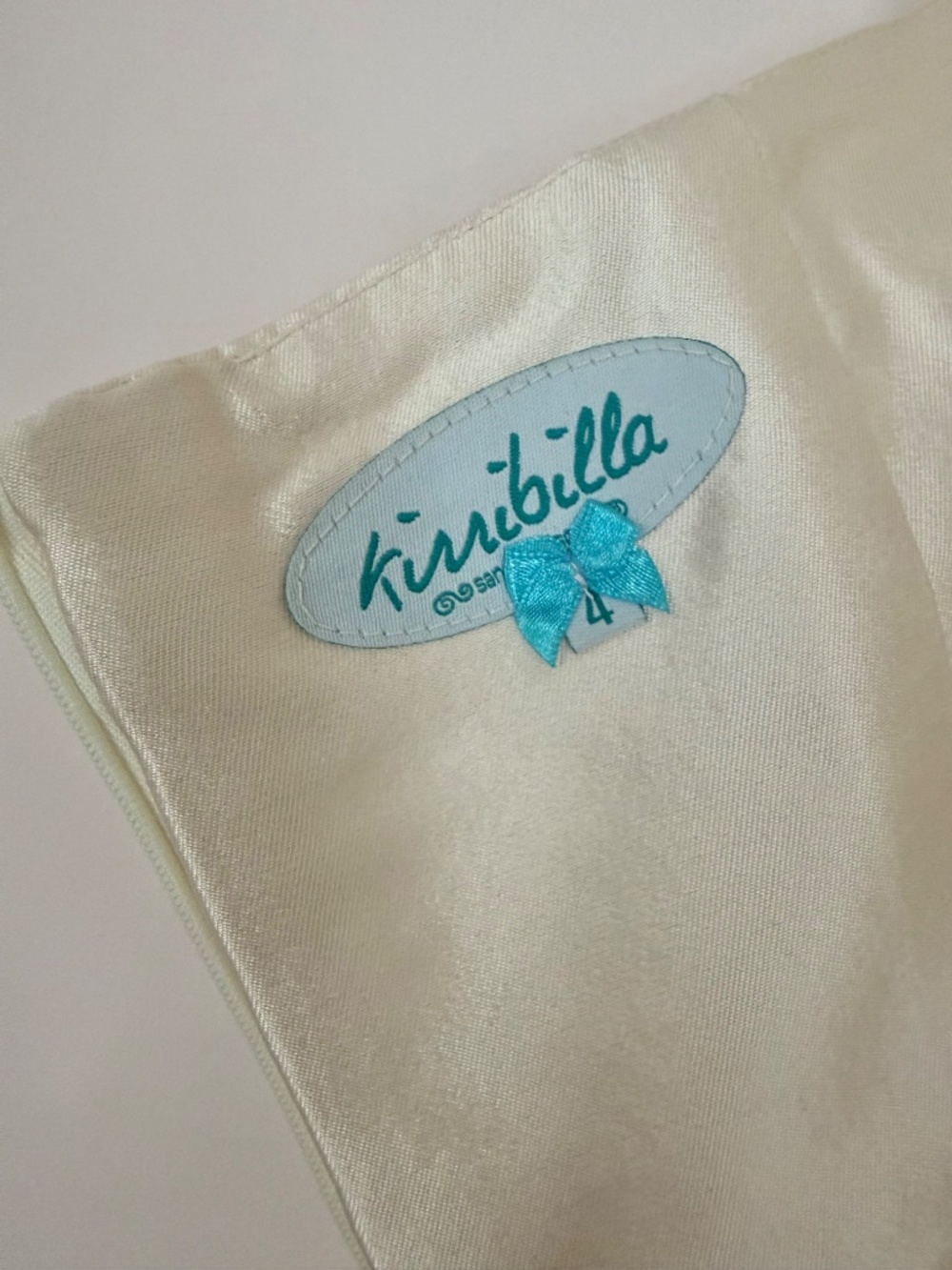 Size 4 Short Ivory dress w/peplum waist - perfect for bridal or graduation - Picture 5 of 7